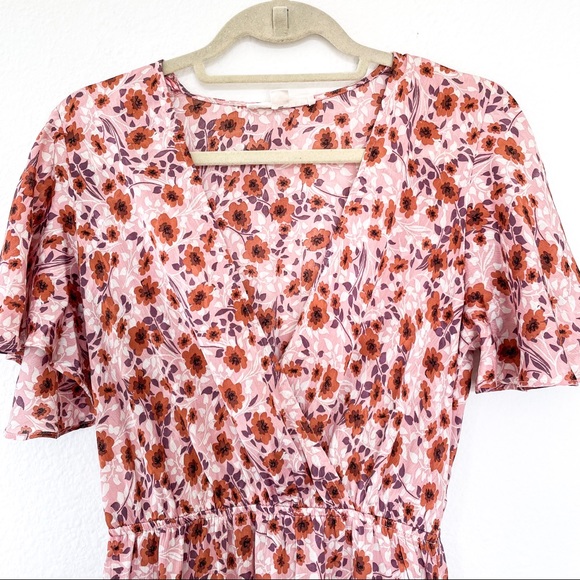 Lovestitch Liliana Ruffle Midi High Low Dress in VintageRose/Auburn - Picture 7 of 8